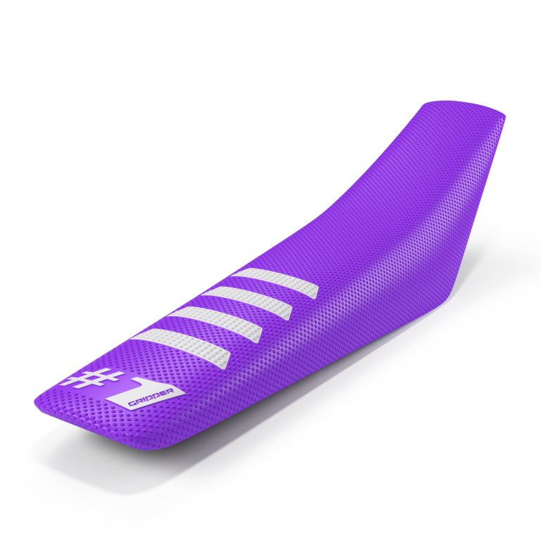 Onegripper-seat-cover-ribbed-purple-white