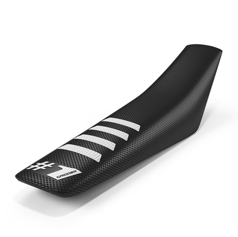 Onegripper Seat Cover Ribbed Black – White Onegripper Seat Cover Ribbed Black – White